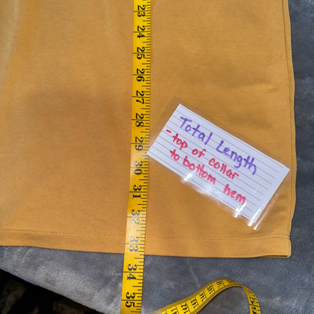 Sigrid Olsen Shift Dress XS Mustard‎ Golden Yellow Sleeveless Modal Blend Casual - Picture 7 of 8